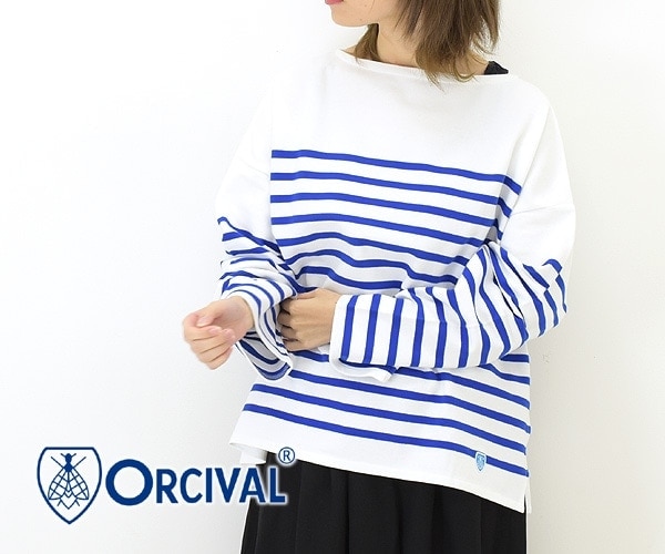 ORCIVAL オーシバル ラッセルボーダーワイドショートバスクシャツ 6819 レディース【送料無料】-Seagull direction  ONLINE STORE