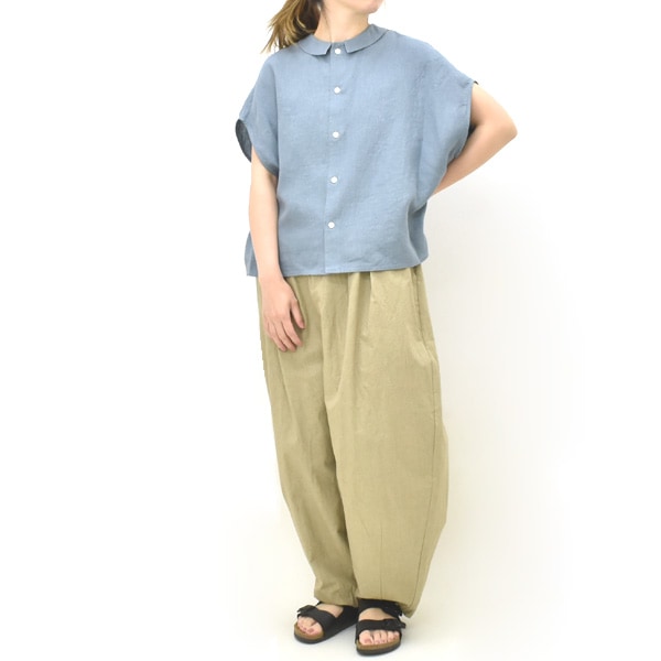 今季美品【ORCIVAL】リネン スリーブレスシャツ ペールピンク ORCIVAL