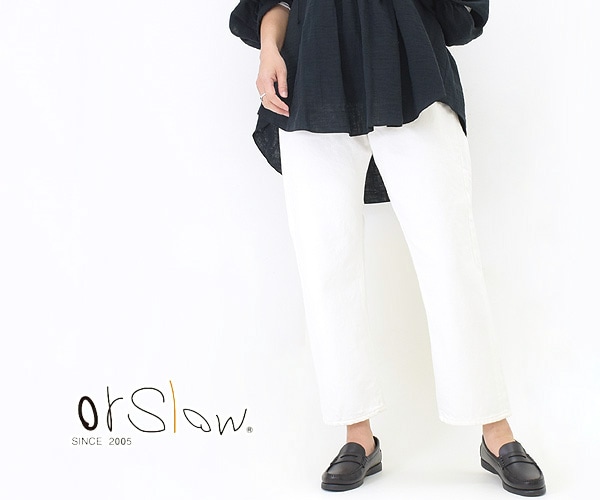 orSlow オアスロウ ホワイトデニムパンツ ショートレングス 105 90s 00-1050WZ-69 レディース【送料無料】-Seagull  direction ONLINE STORE