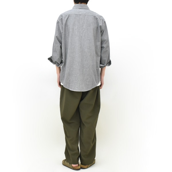 orSlow オアスロウ フラップポケット付き グレー シャンブレーワーク