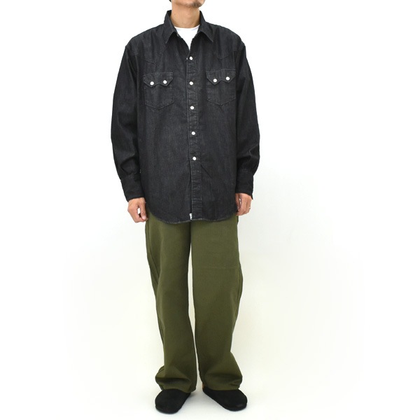 orSlow オアスロウ ウエスタンシャツ ブラックデニム WESTERN SHIRT