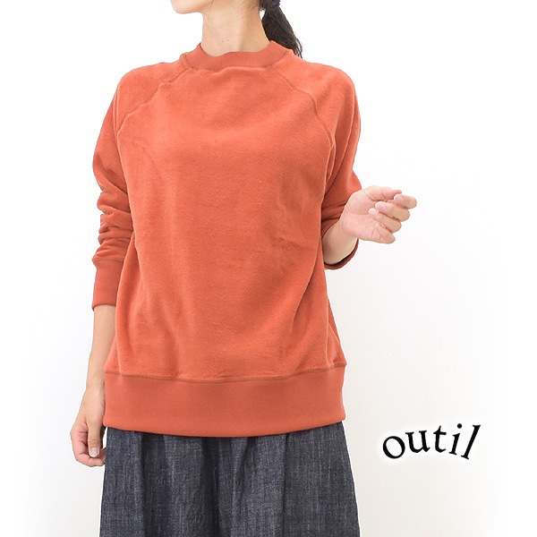 【23AW】Outil ウティ MAILLE LEE コットンフリース クルーネック