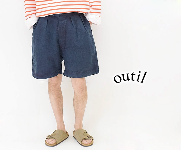 レア？！☆ OUTILウティ pantalon dankerque black indigo | climathon.pl