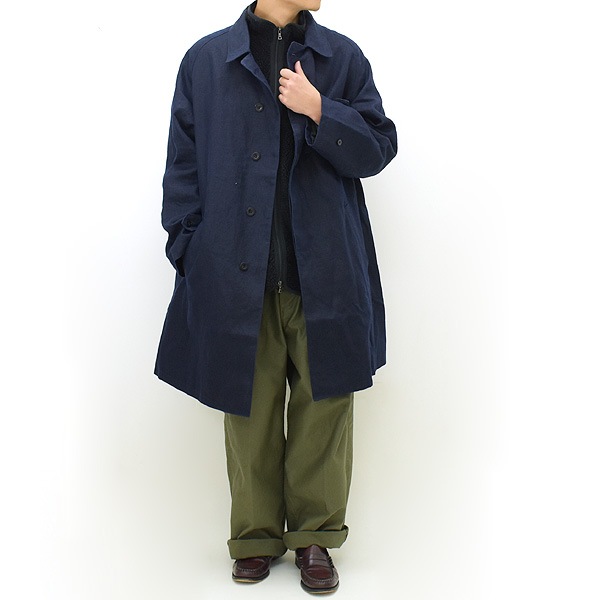 セール/20%OFF】Outil ウティ MANTEAU BERCK インディゴリネン