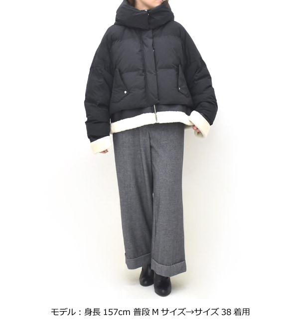 PASSIONE パシオーネ フード付きレイヤードダウンジャケット 546427