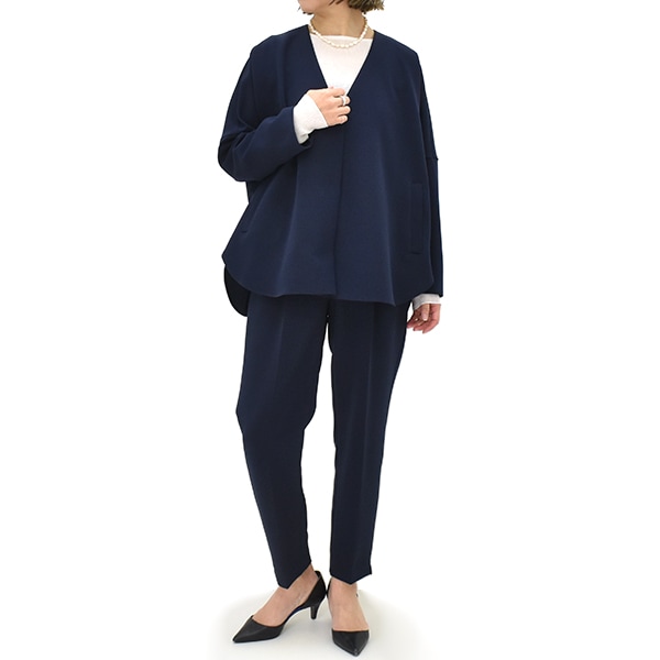 PASSIONE パシオーネ ストレッチノーカラージャケット 616402