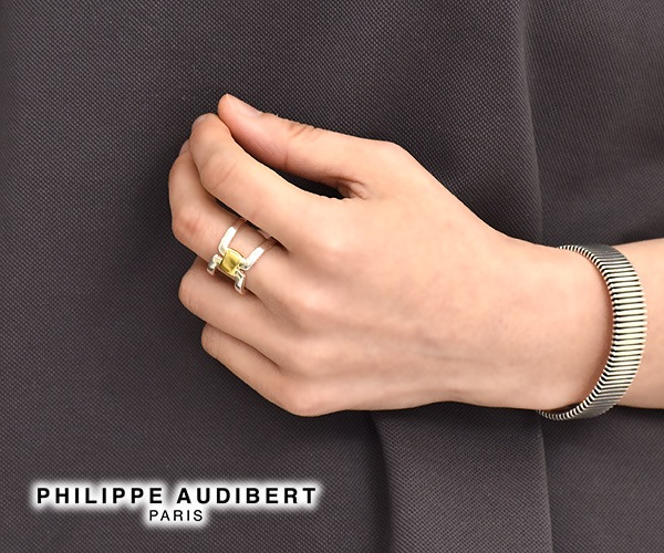 【美品】定価￥11880 PHILIPPE AUDIBERT シルバーリング指輪