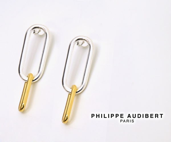 PHILIPPE AUDIBERT フィリップオーディベール Double oval earring ...