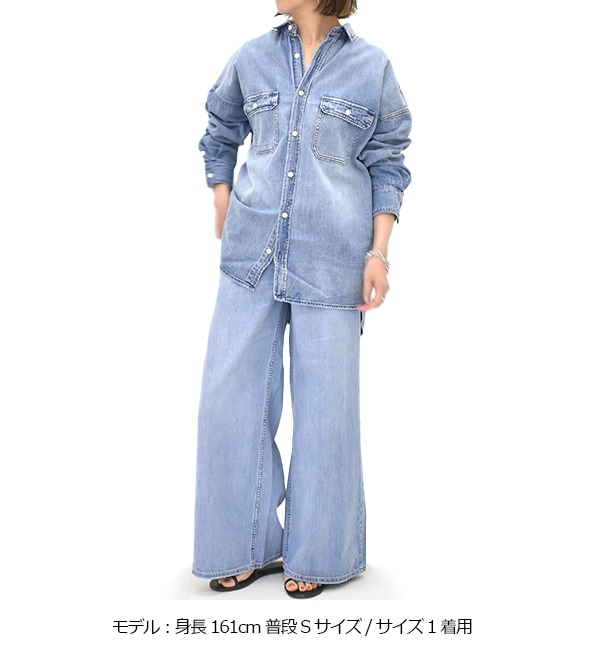 RED CARD デニムシャツ オーバーサイズビッグシャツ ヘルシーデニム RED CARD レッドカード 