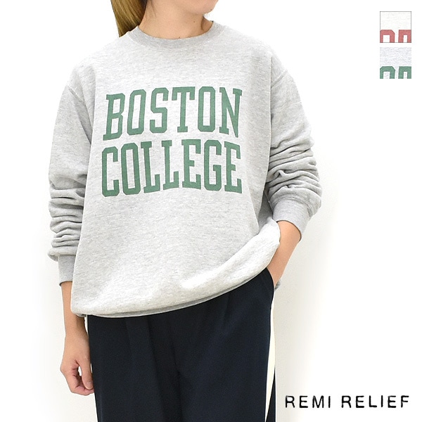 REMI RELIEF レミレリーフ SP加工3 飛び裏毛クルーネックスウェット