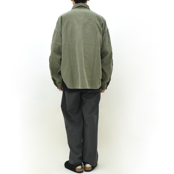 REMI RELIEF レミレリーフ ワイドミリタリーシャツ エンブロイ