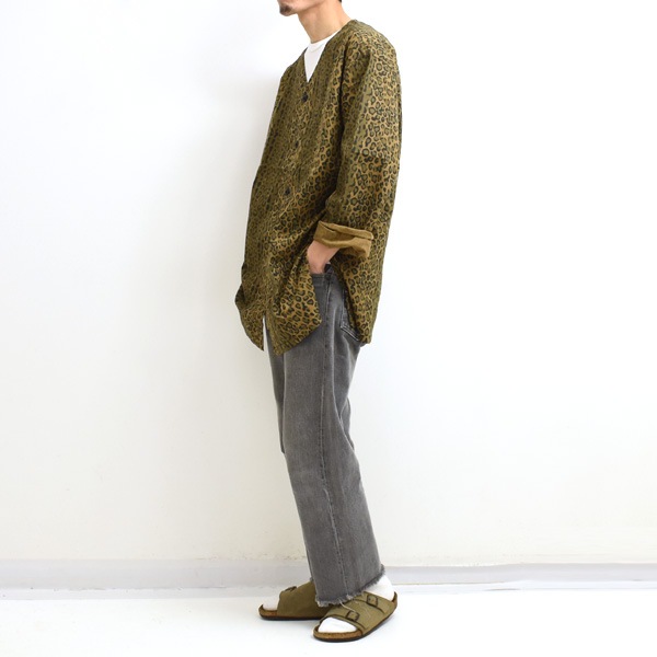 【21SS】South2 West8 サウスツーウエストエイト V NECK ARMY SHIRT -FLANNEL PT- レオパード アミーシャツ  IN878【送料無料】-Seaguil direction ONLINE STORE
