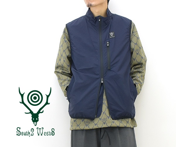 【23SS】South2 West8 サウスツーウエストエイト パッカブルベスト ナイロンタイプライター PACKABLE VEST -NYLON  TYPEWRITER- MR723【送料無料】-Seagull direction ONLINE STORE