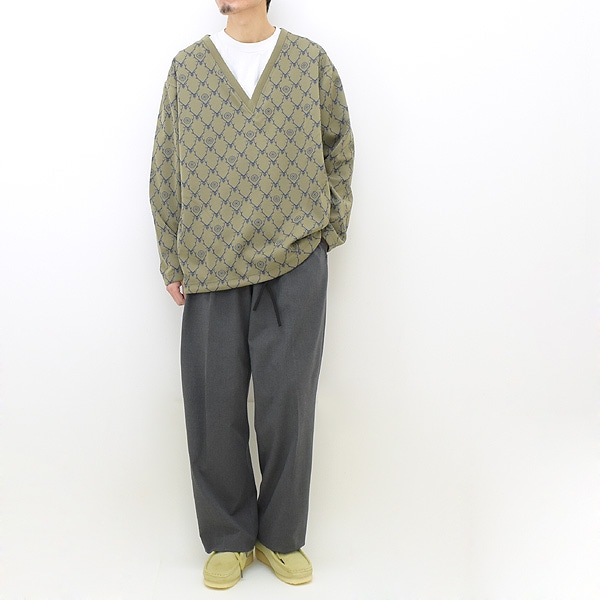 【23SS】South2 West8 サウスツーウエストエイト ストリングVネックシャツ スカル&ターゲット STRING V NECK SHIRT  - POLY JQ. / SKULL&TARGET- MR813【送料無料】-Seagull direction ONLINE STORE