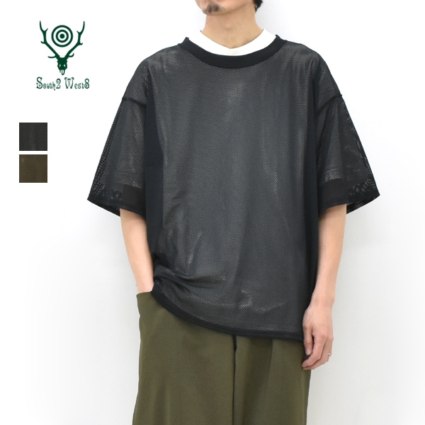 26SS】South2 West8 サウスツーウエストエイト ニットメッシュ クルー