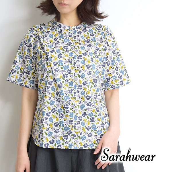 Sarah Wear サラウェア Sumire リバティプリント半袖ブラウス C レディース 送料無料 クリックポスト可 Brand List S Sarah Wear シーガルディレクション オンラインストア