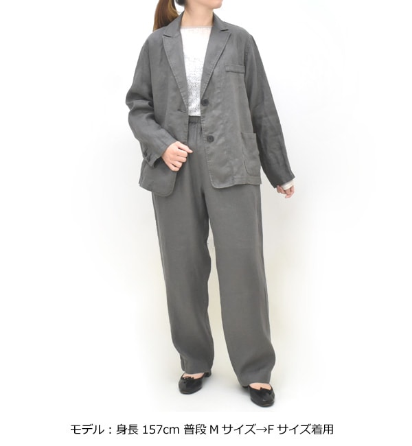 Sarah Wear サラウェア リネンツイルテーラードジャケット C60269