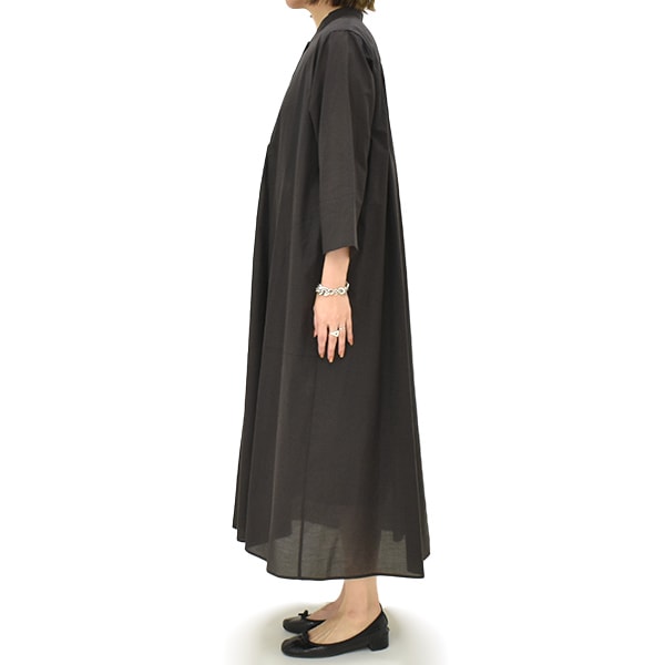 サラウェア Sarahwear リネン混ギンガムチェックギャザーワンピース 麻綿 Sarah Wear サラウェア コットンシルクローンギンガムチェック