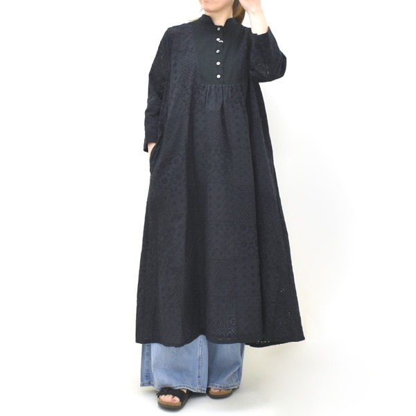 Sarah Wear サラウェア 刺繍パッチワーク×プレインコットンローン