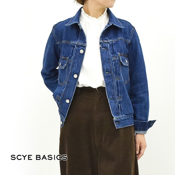 SCYE BASICS サイベーシック セルビッチデニム ユーズドウォッシュジャケット Gジャン 5724-63519 レディース【送料無料】 |  BRAND LIST,S,Scye | Seagull direction ONLINE STORE