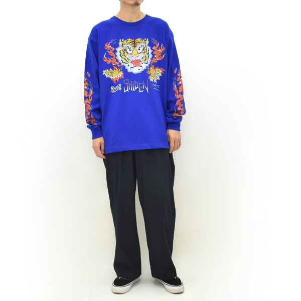 SHIDEN シデン プリント ロンTee L/S Tee -Tiger- TY680 ネペンテス
