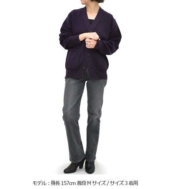 SLOANE スローン 7G片畦編みファインラムズウール×カシミヤVネック