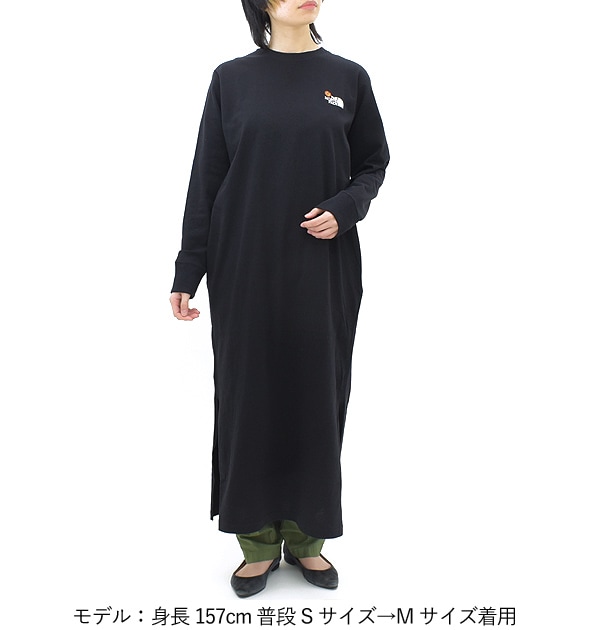 THE NORTH FACE ノースフェイス L/S Flower Logo Onepiece ロングスリーブ フラワーロゴ ワンピース  NTW32342 レディース【送料無料】-Seagull direction ONLINE STORE