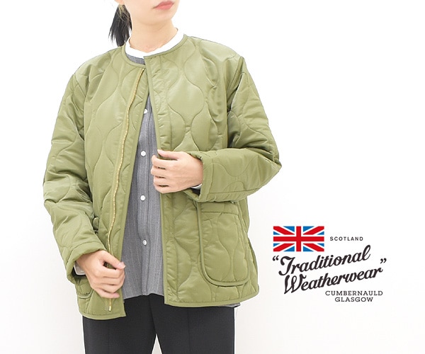 traditional weatherwear☆ノーカラーキルティングジャケット-eastgate.mk