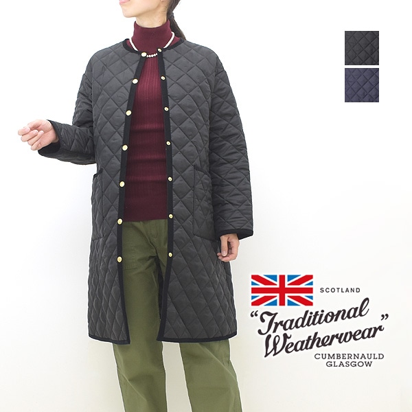 TRADITIONAL WEATHERWEAR トラディショナル ウェザーウェア アークリーロングAライン ノーカラーキルティングコート ARKLEY  LONG A-LINE CO0385AA レディース【送料無料】 | BRAND LIST,T,Traditional Weather Wear |  Seagull direction ONLINE STORE