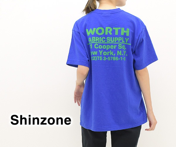 THE SHINZONE シンゾーン "WORTH TEE" プリントTシャツ 22AMSCU10