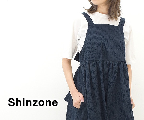 THE SHINZONE コットンリネン エプロンドレス - ファッション