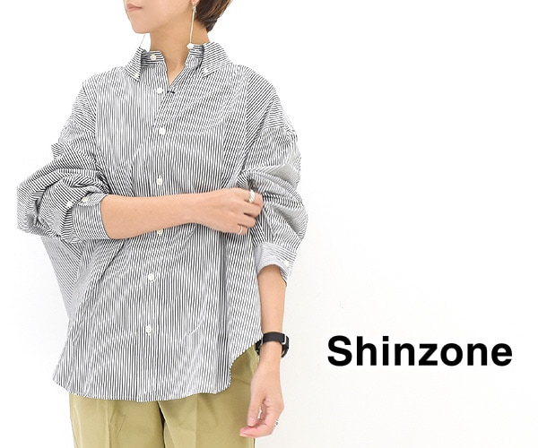 THE SHINZONE シンゾーン STRIPE DADDY SHIRT ストライプダディシャツ