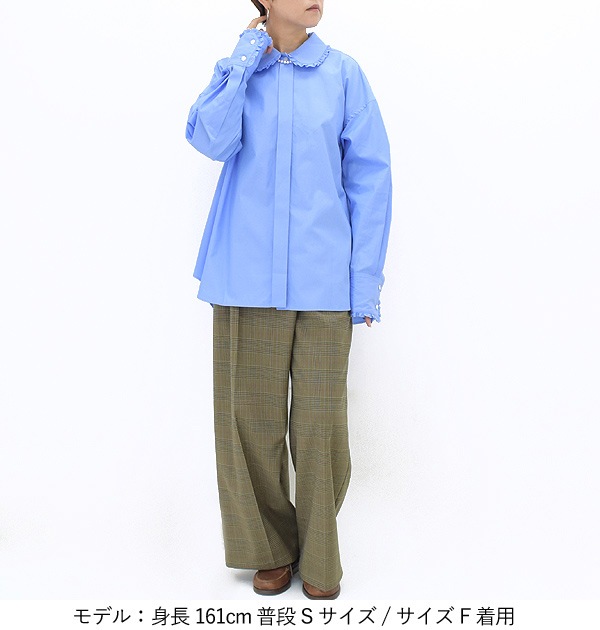 【23FW】THE SHINZONE シンゾーン FRILL COLLAR BLOUSE フリルカラーブラウス 23AMSBL05  レディース【送料無料】-Seagull direction ONLINE STORE