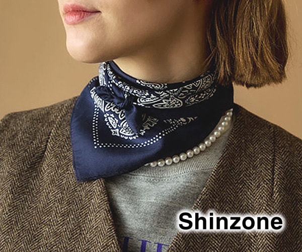 THE SHINZONE シンゾーン バンダナスカーフ シルク BANDANA SCARF