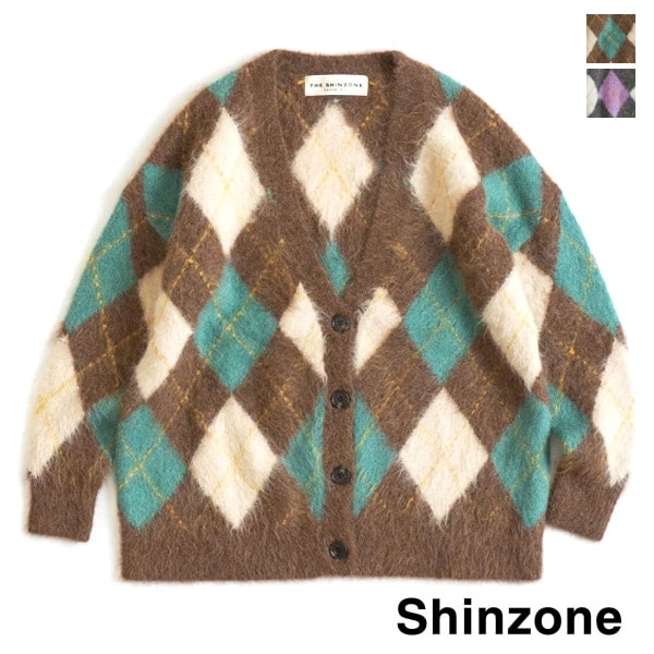 【23FW】THE SHINZONE シンゾーン SAGGY ARGYLE CD シャギーアーガイルカーディガン  23AMSNI02【送料無料】-Seagull direction ONLINE STORE