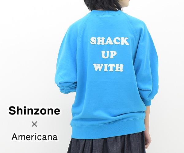 THE SHINZONE × AMERICANA シンゾーン × アメリカーナ コラボレーション クルーネックプリントスウェット 23MXXCU01  レディース【送料無料】-Seagull direction ONLINE STORE