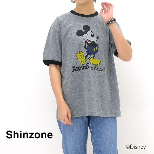 シンゾーン THE SHINZONE MICKEY RINGER TEE ディズニーコレクション ミッキー リンガー Tシャツ 24SMSCU09  レディース【送料無料】【クリックポスト可】-Seagull direction ONLINE STORE