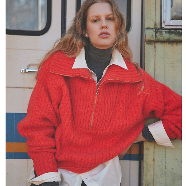 25AW】THE SHINZONE シンゾーン DUFFY HALF ZIP KNIT ハーフ ジップ