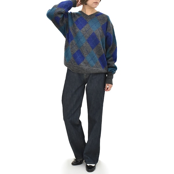 THE SHINZONE(シンゾーン) Vネックアルパカニットプルオーバー 25AW】THE SHINZONE シンゾーン ARGYLE KNIT PULLOVER