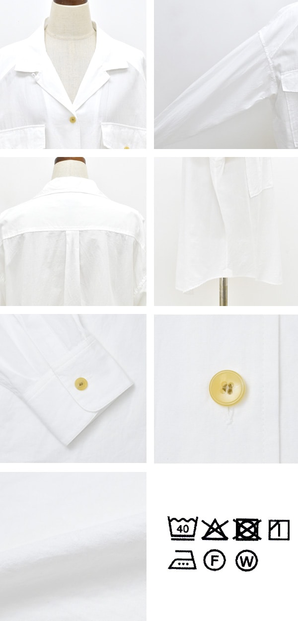 THE SHINZONE シンゾーン OPEN COLLAR SHIRT オープンカラー 開襟