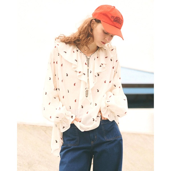 THE SHINZONE シンゾーン ペイズリー刺繍ブラウス PAISLEY EMBROIDERED