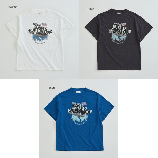 THE SHINZONE シンゾーン バンドツアープリントTシャツ BOATIES TOUR