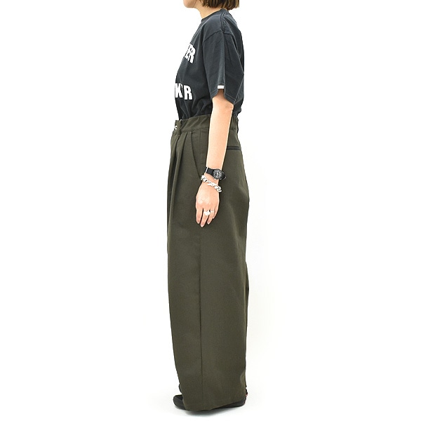 WYTE ワイト シャンブレーデニムタックワイドパンツ W-15061