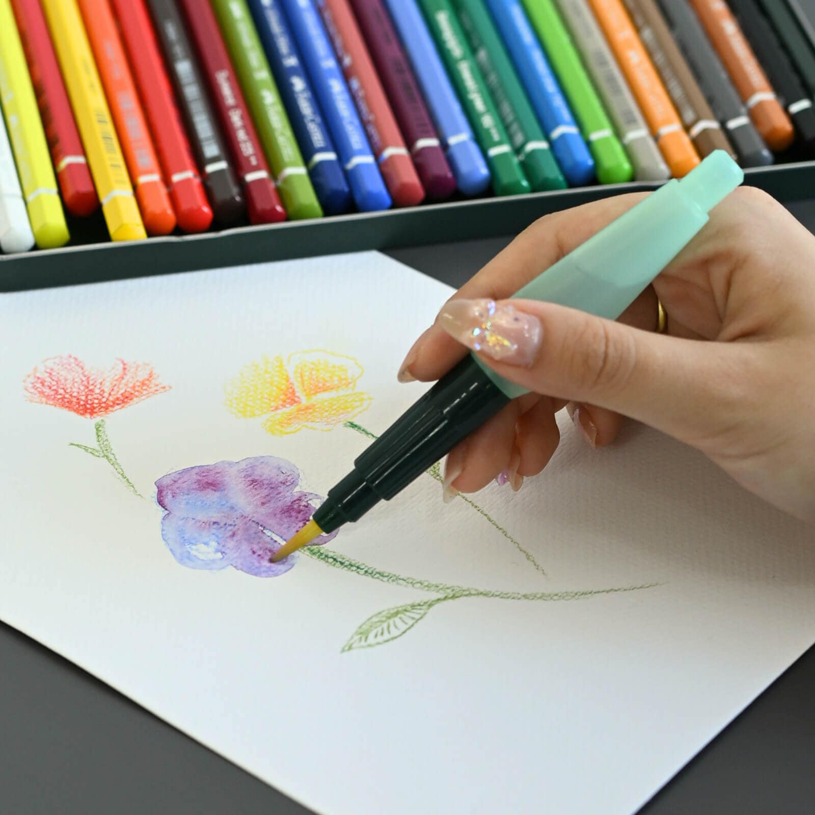 花を描くためのカラーペンセット