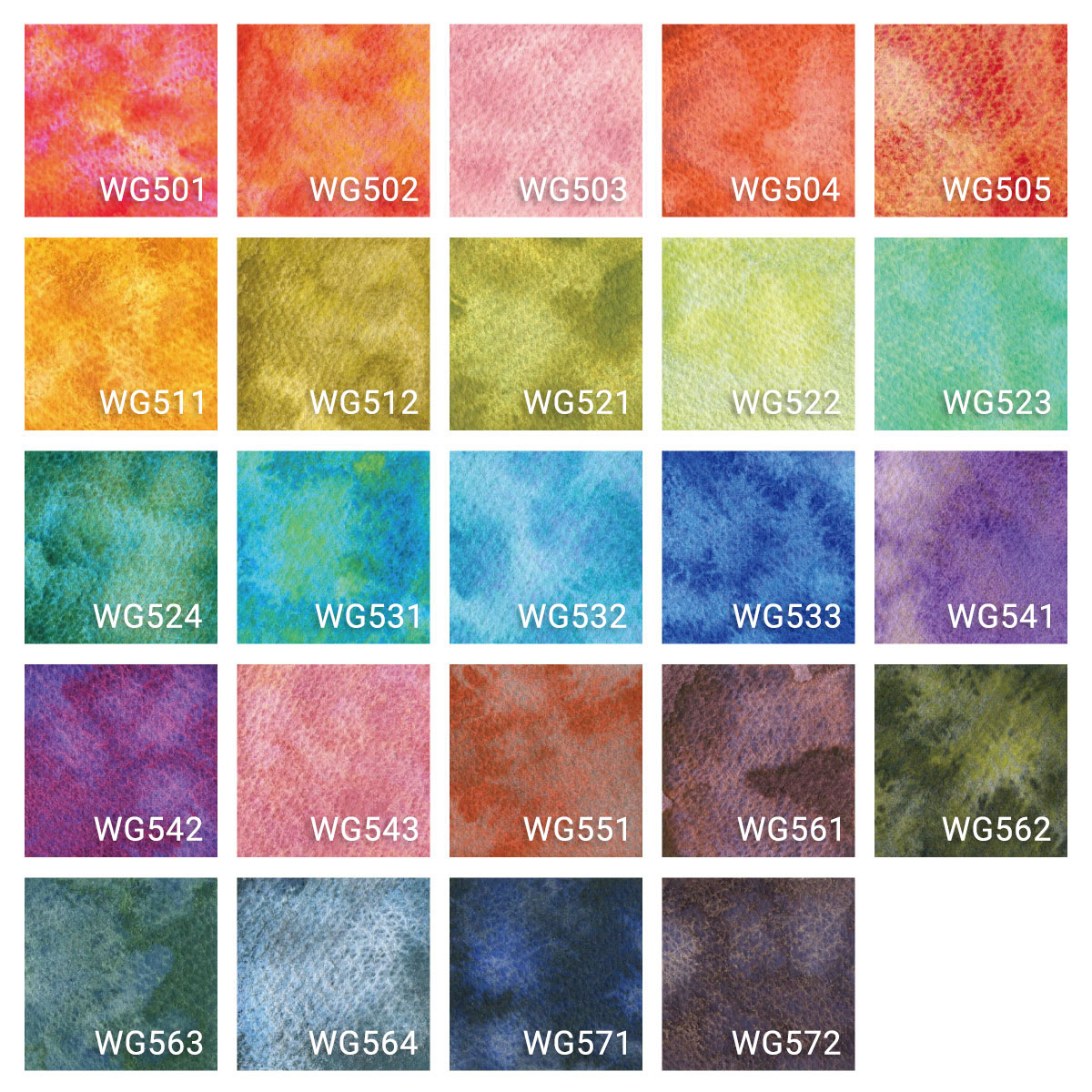 ホルベイン 透明水彩絵具 2号(5ml) グラニュレーティングカラー 24色