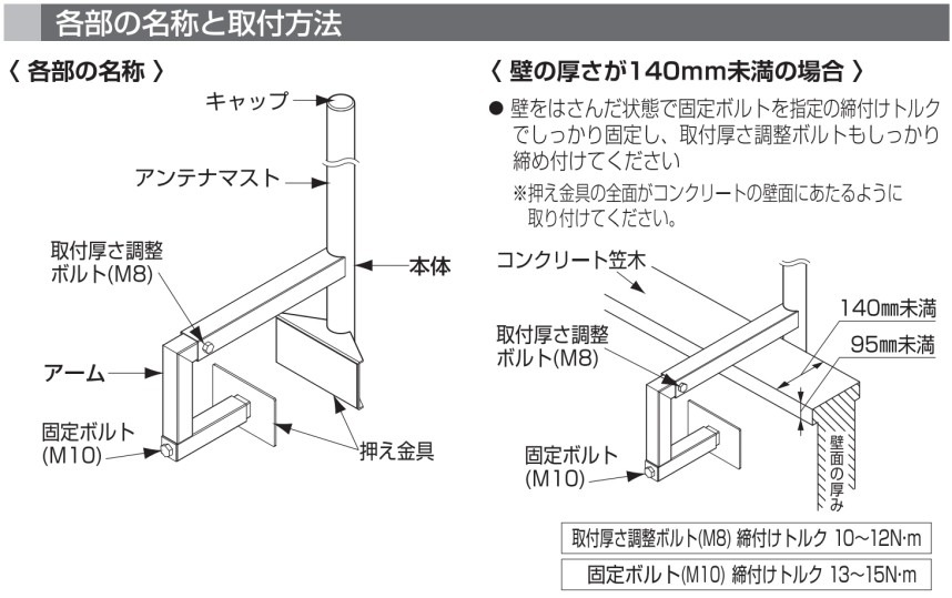 送料無料】DXアンテナ BSアンテナ ベランダ取付金具 MV30ZC (旧VM321H) | アンテナ部材,アンテナ 取付金具,BSアンテナ 取付金具  | セイコーテクノ.shop