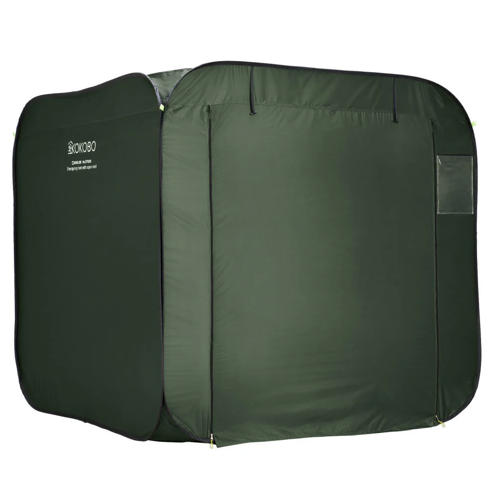 屋根が開く防災テント