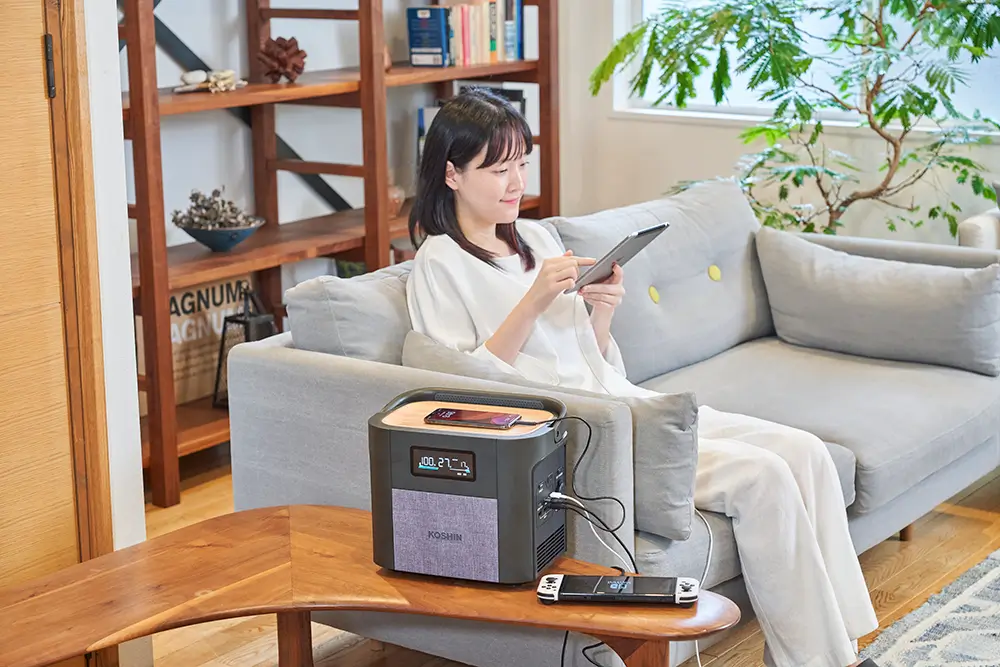 KOSHIN（工進）カセットガス式インバーター発電機 GV-9ig カセットガス利用で手軽に発電