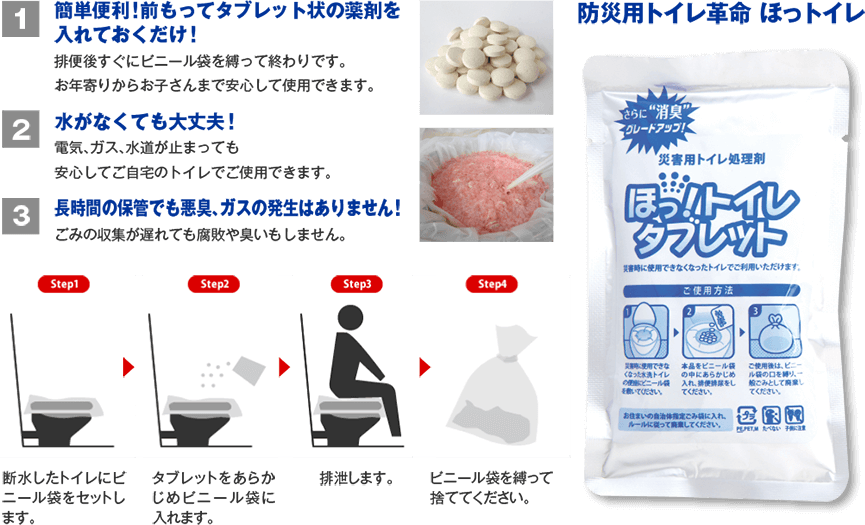 ほっ！トイレタブレットの特徴