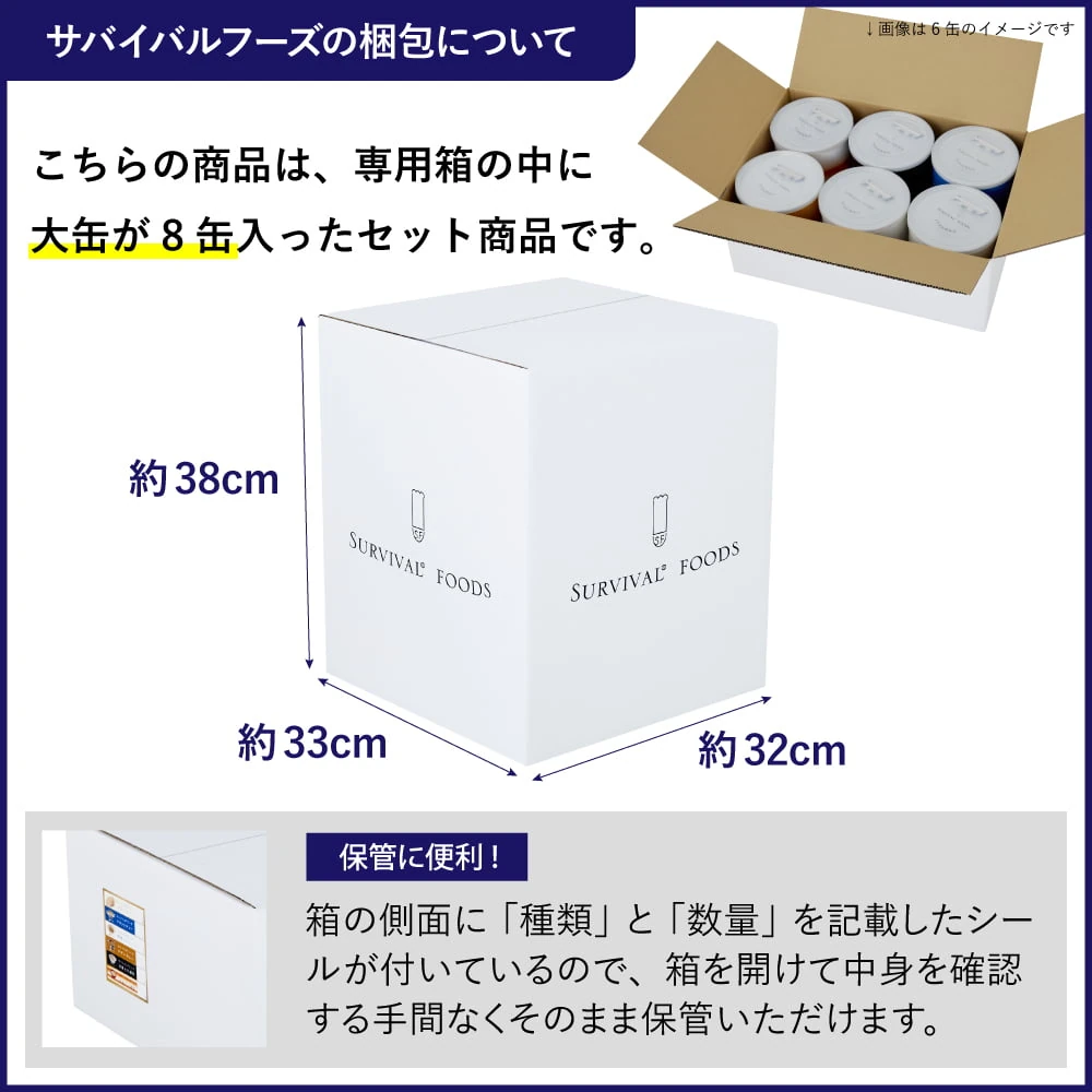 こちらの商品は、専用箱の中に小缶が8缶入ったセット商品です。